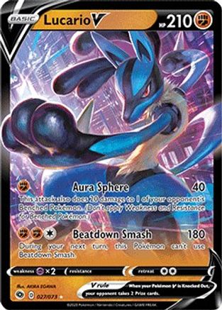 Lucario V 27/73 - Champions Path Holofoil