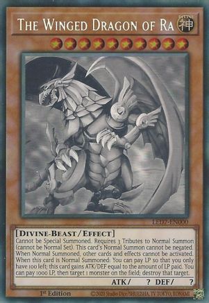 The Winged Dragon of Ra (Ghost Rare) (LED7-EN000) - Legendary Duelists: Rage of Ra 1st Edition