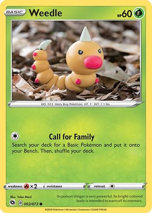 Weedle 2/73 - Champions Path Reverse Holofoil