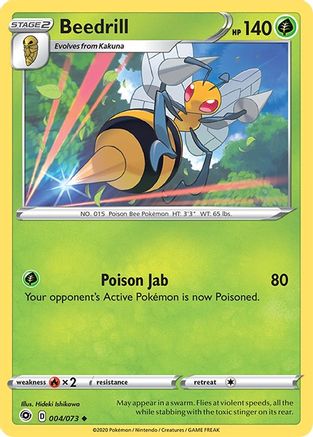 Beedrill 4/73 - Champions Path Reverse Holofoil