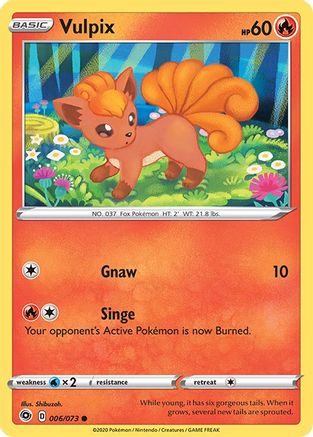 Vulpix 6/73 - Champions Path Reverse Holofoil