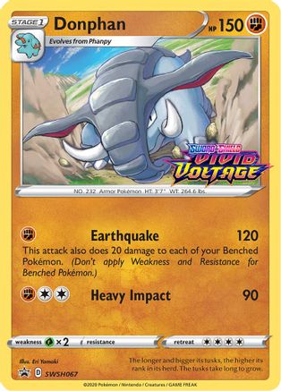 Donphan SWSH067/307 - SWSH Black Star Promos Holofoil