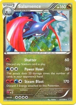 Salamence - 57/108 (Cosmos Holo) 57 - Blister Exclusives Holofoil