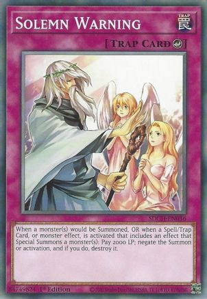 Solemn Warning (SDCH-EN036) - Structure Deck: Spirit Charmers 1st Edition