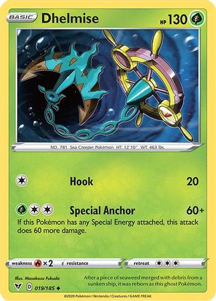 Dhelmise 19/185 - SWSH04 Vivid Voltage Reverse Holofoil