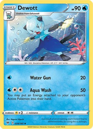 Dewott 34/185 - Vivid Voltage Reverse Holofoil