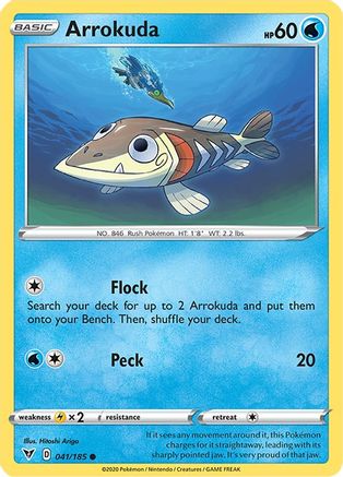 Arrokuda 41/185 - SWSH04 Vivid Voltage Reverse Holofoil