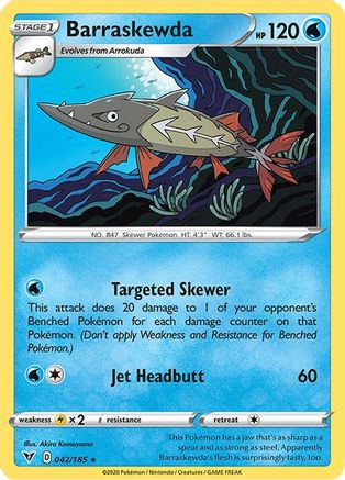 Barraskewda 42/185 - Vivid Voltage Reverse Holofoil