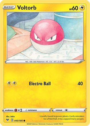 Voltorb 45/185 - SWSH04 Vivid Voltage Reverse Holofoil