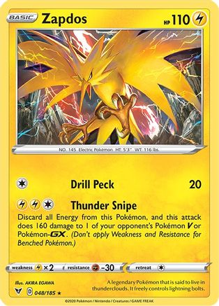 Zapdos 48/185 - SWSH04 Vivid Voltage Holofoil