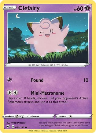 Clefairy 63/185 - SWSH04 Vivid Voltage Reverse Holofoil