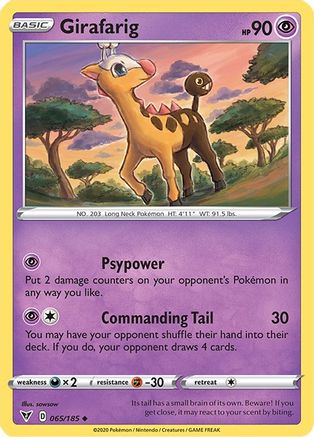 Girafarig 65/185 - SWSH04 Vivid Voltage Reverse Holofoil