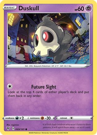Duskull 69/185 - SWSH04 Vivid Voltage Reverse Holofoil