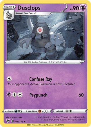 Dusclops 70/185 - Vivid Voltage Reverse Holofoil