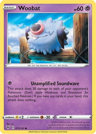 Woobat 73/185 - Vivid Voltage Reverse Holofoil