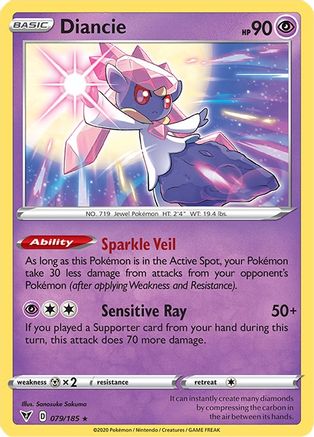 Diancie 79/185 - SWSH04 Vivid Voltage Reverse Holofoil