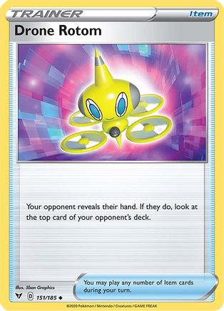 Drone Rotom 151/185 - SWSH04 Vivid Voltage Reverse Holofoil