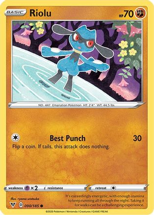 Riolu 90/185 - SWSH04 Vivid Voltage Reverse Holofoil