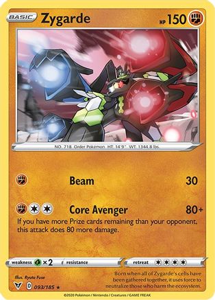 Zygarde 93/185 - SWSH04 Vivid Voltage Holofoil