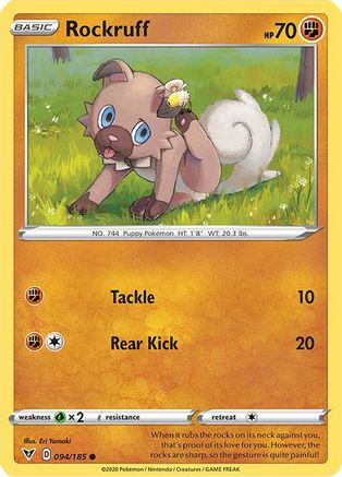Rockruff 94/185 - SWSH04 Vivid Voltage Reverse Holofoil