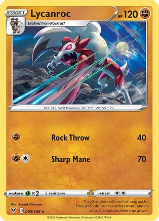 Lycanroc 95/185 - Vivid Voltage Reverse Holofoil