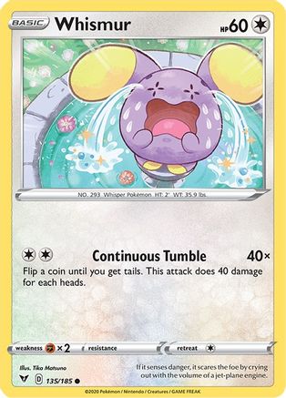 Whismur 135/185 - Vivid Voltage Reverse Holofoil