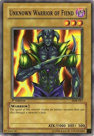 Unknown Warrior of Fiend (SDK-017) - Starter Deck: Kaiba 1st Edition