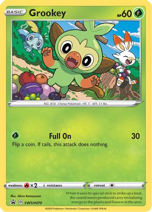 Grookey - SWSH070 SWSH070/307 - SWSH Sword & Shield Promo Cards Holofoil