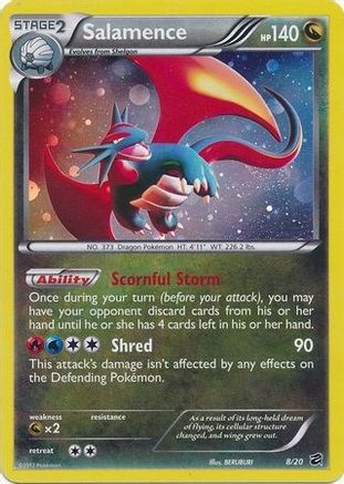 Salamence - 8/20 (Cosmos Holo) 8 - Blister Exclusives Holofoil