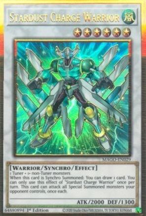 Stardust Charge Warrior (MAGO-EN029) - Maximum Gold 1st Edition