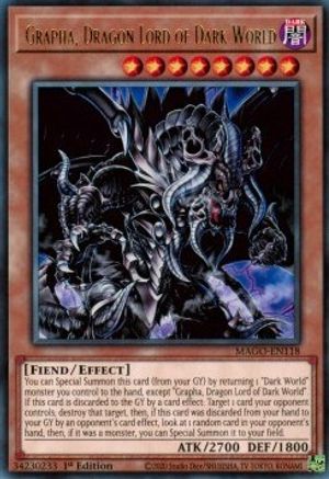 Grapha, Dragon Lord of Dark World (MAGO-EN118) - Maximum Gold 1st Edition