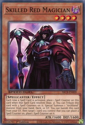 Skilled Red Magician (SBCB-EN009) - Speed Duel: Battle City Box 1st Edition