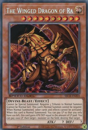 The Winged Dragon of Ra (SBCB-EN203) - Speed Duel: Battle City Box 1st Edition