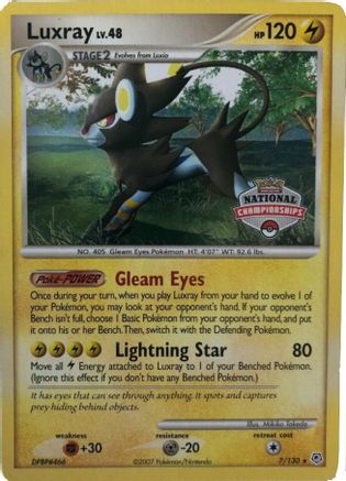 Luxray - 7/130 (National Championships) 7 - League & Championship Cards