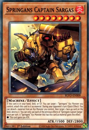 Springans Captain Sargas (BLVO-EN009) - Blazing Vortex 1st Edition