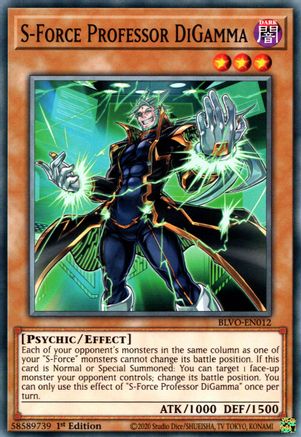 S-Force Professor DiGamma (BLVO-EN012) - Blazing Vortex 1st Edition