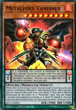 Metalfoes Vanisher (BLVO-EN021) - Blazing Vortex 1st Edition