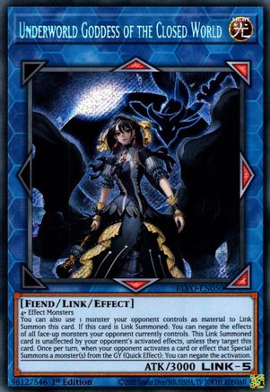 Underworld Goddess of the Closed World (BLVO-EN050) - Blazing Vortex 1st Edition