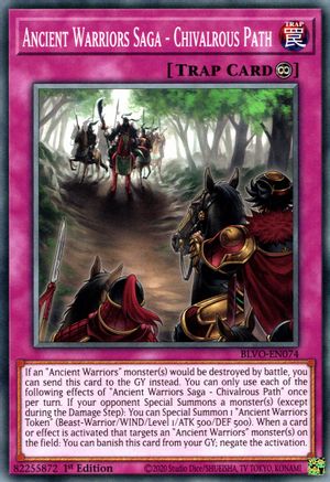 Ancient Warriors Saga - Chivalrous Path - BLVO-EN074 - Blazing Vortex 1st Edition
