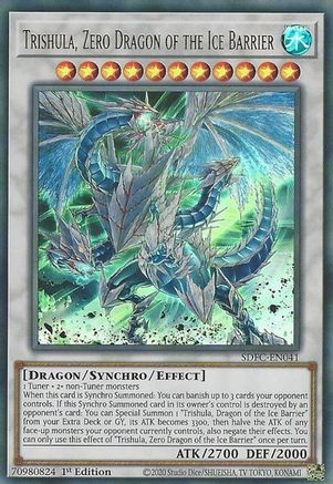 Trishula, Zero Dragon of the Ice Barrier (SDFC-EN041) - Structure Deck: Freezing Chains 1st Edition