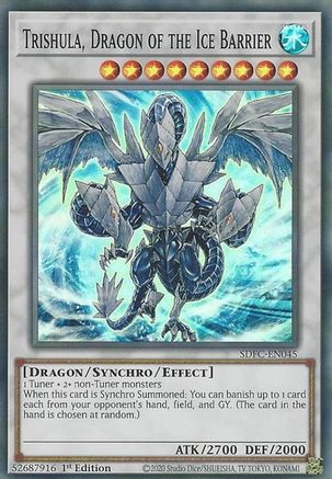 Trishula, Dragon of the Ice Barrier (SDFC-EN045) - Structure Deck: Freezing Chains 1st Edition