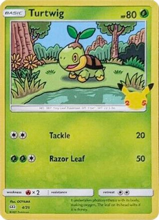 Turtwig - 4/25 4/25 - McDonalds 25th Anniversary Promos Holofoil