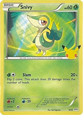 Snivy - 5/25 5/25 - McDonalds 25th Anniversary Promos