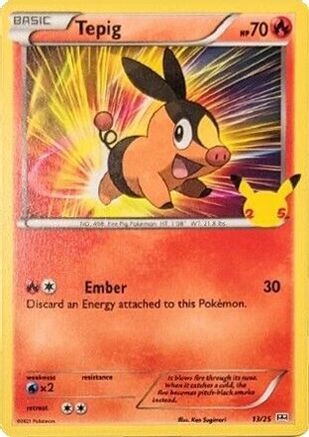 Tepig - 13/25 13/25 - McDonalds 25th Anniversary Promos