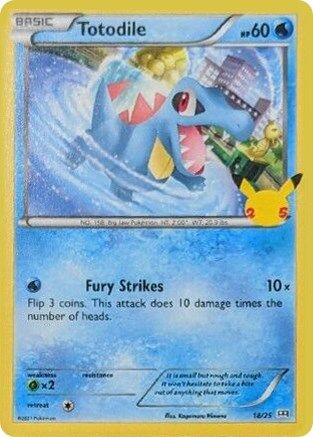 Totodile - 18/25 18/25 - McDonalds 25th Anniversary Promos