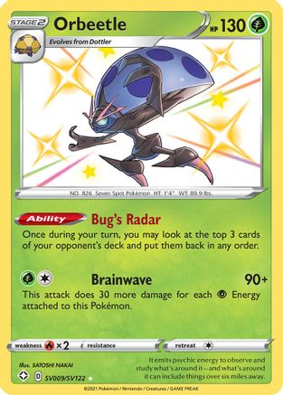 Orbeetle SV009/122 - Shiny Vault Holofoil