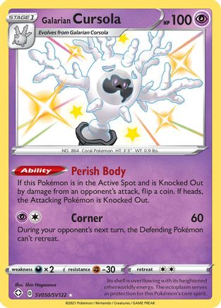 Galarian Cursola SV050/122 - Shiny Vault Holofoil