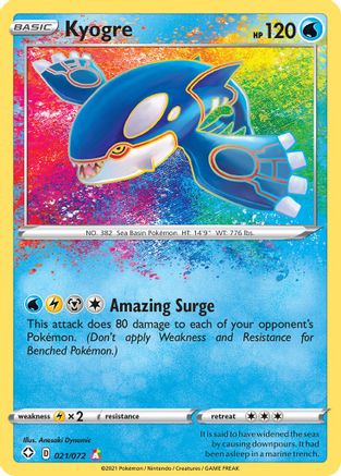 Kyogre 21/72 - Shining Fates Holofoil