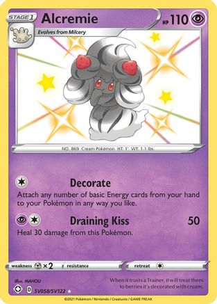 Alcremie - SV058/SV122 - Shining Fates Shiny Vault Holofoil