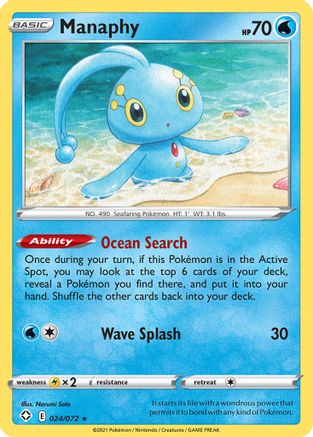 Manaphy 24/72 - Shining Fates Reverse Holofoil